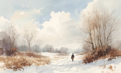 Einsamer Winterspaziergang von Ohkimiko