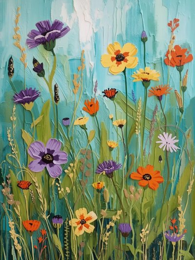 Strukturierte Wildblumen von Ohkimiko