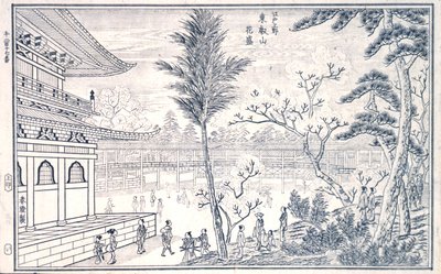 Buch der Ansichten von Edo, S.17 von Okada Shuntosai