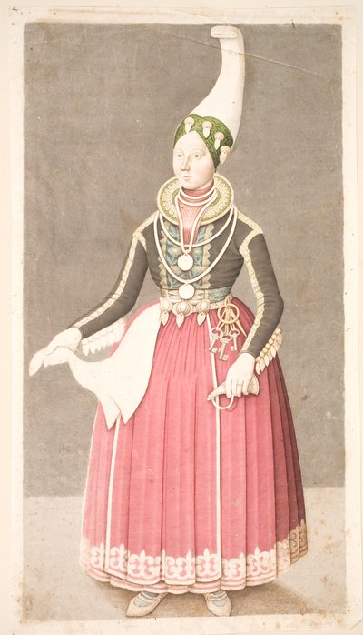 Frau in isländischer Bauerntracht von Olavius