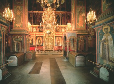 Innenraum der Erzengel-Michael-Kathedrale im Moskauer Kreml, 1679-1681 von Old Russian Architecture