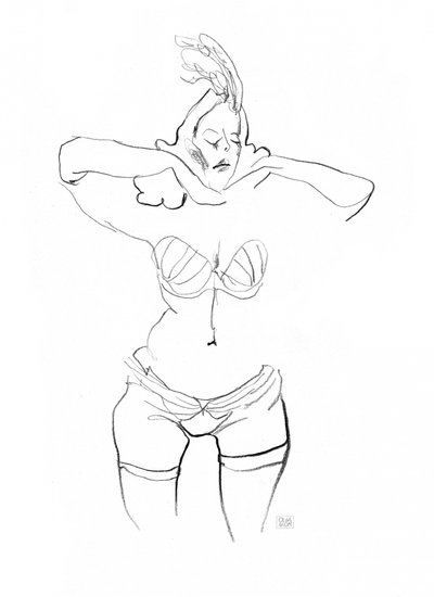 Sinnliche Dessinzeichnung von Olga Skomorokhova