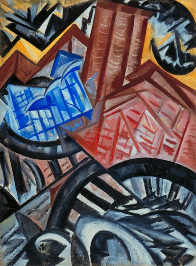 Fabrik und die Brücke von Olga Rozanova