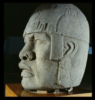 Kolossaler Kopf 4 aus San Lorenzo, Veracruz, Mexiko, präklassisch (Basalt) von Olmec