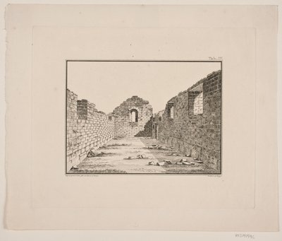 Kirchenruine in Grönland. Illustration zu W.A. Graah. Forschungsreise zur Ostküste Grönlands von Oluf Olufsen Bagge