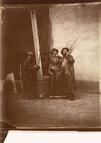 Der Künstler, seine Mutter und Freunde in Angelkleidung von Olympe Aguado