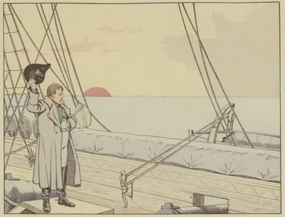 Napoleon an Bord der HMS Bellerophon, nachdem er sich den Briten ergeben hat, 15. Juli 1815 von Onfray de Breville Job