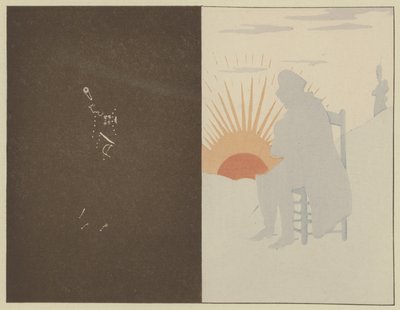 Napoleon schlief friedlich durch eine dunkle Nacht, bevor er am Morgen der Schlacht von Austerlitz, 2. Dezember 1805, von den ersten Sonnenstrahlen geweckt wurde von Onfray de Breville Job