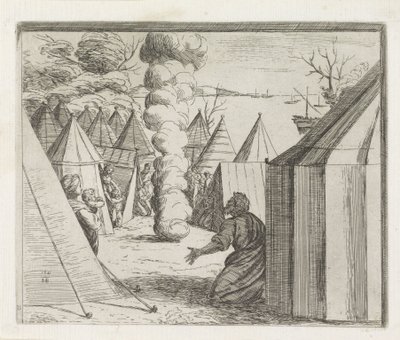 Gott erscheint Moses in einer Rauchwolke von Orazio Borgianni