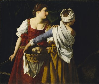 Judith und ihre Magd mit dem Kopf des Holofernes von Orazio Gentileschi