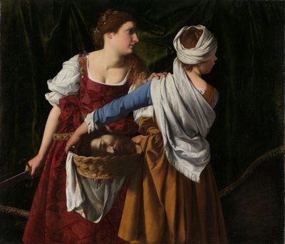 Judith und ihre Magd mit dem Kopf des Holofernes von Orazio Gentileschi