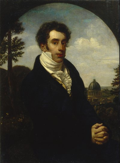 Porträt von Prinz Alexander Michailowitsch Golizyn 1798-1858, 1819 von Orest Adamovich Kiprensky