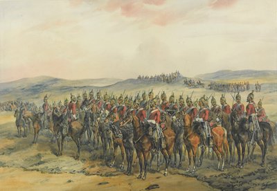 4. und 5. Dragoner-Garde, Linie der schweren Dragoner vor dem Angriff bei Balaklawa von Orlando Norie