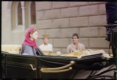 Christine Kaufmann beim Filmen von 