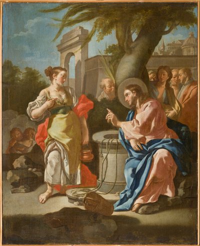 Jesus und die Samariterin, zweite Hälfte des 18. Jahrhunderts von Oronzo Tisio
