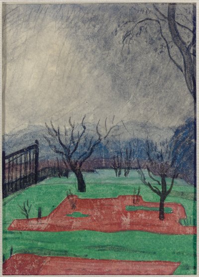 Feld bei Sonnenuntergang von Oscar Florianus Bluemner