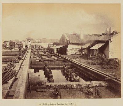 Indigofabrik (Beladen der Bottiche) von Oscar Jean Baptiste Mallitte