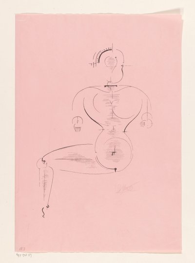 Sitzende Figur von Oskar Schlemmer (signed by artist)