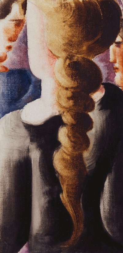 Schwarzbezopfte von hinten, Kleinbild I von Oskar Schlemmer