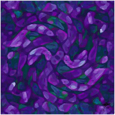 Abstrakte Violette Wirbel von Osvaldo Russo
