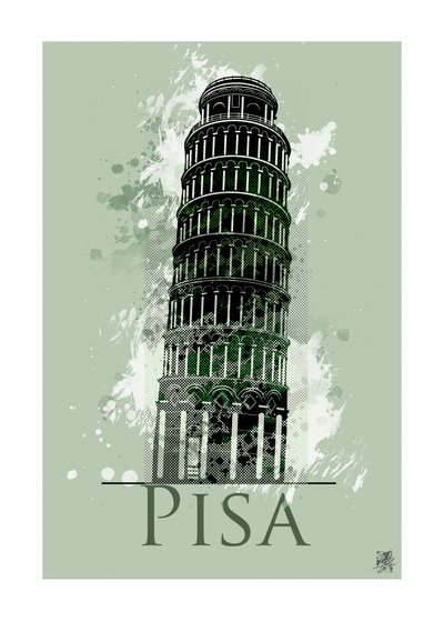 Schiefer Turm von Pisa von Osvaldo Russo
