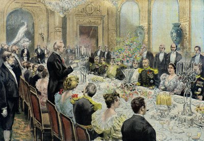 Dinner zu Ehren von General Duchesne von Oswaldo Tofani