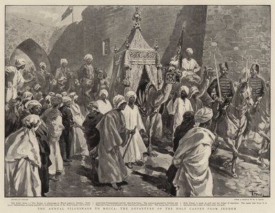 Die jährliche Pilgerfahrt nach Mekka, die Abreise des heiligen Teppichs aus Dschidda von Oswaldo Tofani