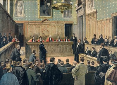 Der Assisenhof während des Panama-Skandalprozesses 1898 von Oswaldo Tofani