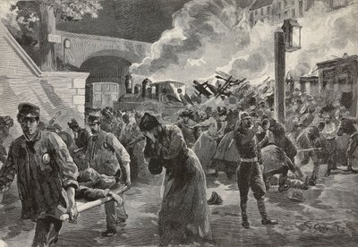 Opfer und Retter an der Unfallstelle des Zugunglücks von Saint-Mande, 26. Juli von Oswaldo Tofani