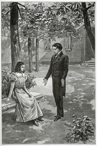 Victor Hugo erklärt Adèle Foucher seine Liebe, 19. Jahrhundert von Oswaldo Tofani