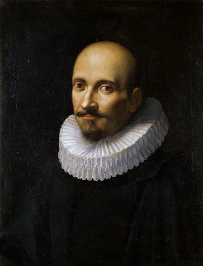 Porträt von Marcello Provenzale 1575-1639, Erstes Drittel des 17. Jahrhunderts von Ottavio Maria Leoni