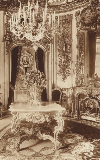 Bayerisches Königsschloss Linderhof, Speisesaal mit Tischlein deck dich! von Otto Ballerstedt
