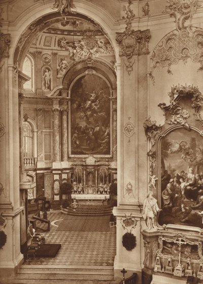 Klosterkirche von Ettal, Innenansicht der Kirche von Otto Ballerstedt