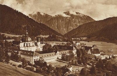 Ettal und sein Kloster, Richtung Estergebirge von Otto Ballerstedt