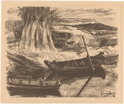 Landschaft bei Amsterdam von Otto Hanrath (signed by artist)