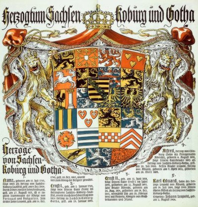 Herzogtum Sachsen Koburg und Gotha Herzoge von Sachsen-Koburg und Gotha von Otto Hupp