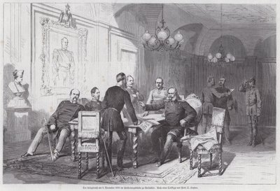 Preußische Armeekommandeure halten Kriegsrat in Versailles, Deutsch-Französischer Krieg, 6. Dezember 1870 von Otto Johann Heinrich Heyden