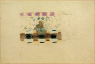 Vorbereitung (Andacht im Esssaal). Skizze von Otto Meyer Amden