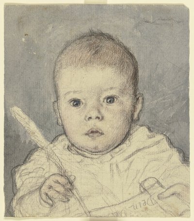 Porträt des Victor Scholderer als Kleinkind von Otto Scholderer