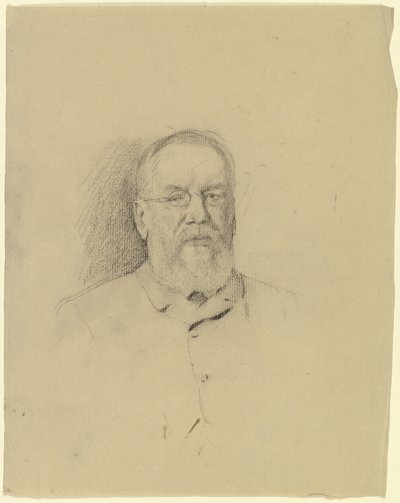 Bildnis eines älteren Mannes mit Brille von Otto Scholderer