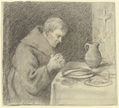Mönch beim Gebet von Otto Scholderer
