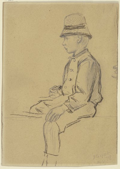 Studie für den "Eselreiter in den Dünen" von Otto Scholderer