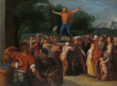 Brinno auf dem Schild erhoben von Otto van Veen