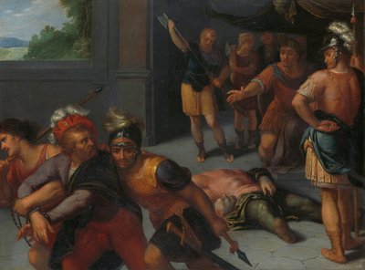 Die Enthauptung von Claudius Paulus und die Gefangennahme von Julius Civilis (eine von zwölf Serien über den Aufstand der Bataver gegen die Römer) von Otto van Veen