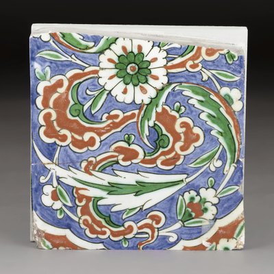 Ein teilweises Iznik-Keramikfliese, Osmanisches Reich, späte 16. Jahrhundert von Ottoman School