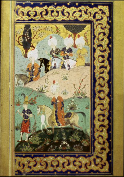 Darstellung von Sultan Selim I genannt der Schreckliche (1470-1520) zu Pferd. Miniatur aus dem 