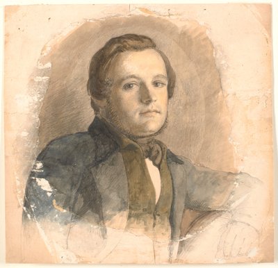 Männerporträt. Angeblich Mitglied der Familie From. von P.C. Skovgaard
