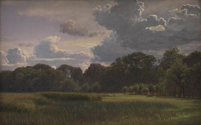 Aufziehendes Gewitter über Nysø Have und Fribedet von P.C. Skovgaard