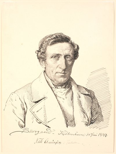 Porträt von Niels Andersen in Forballe. von P.C. Skovgaard