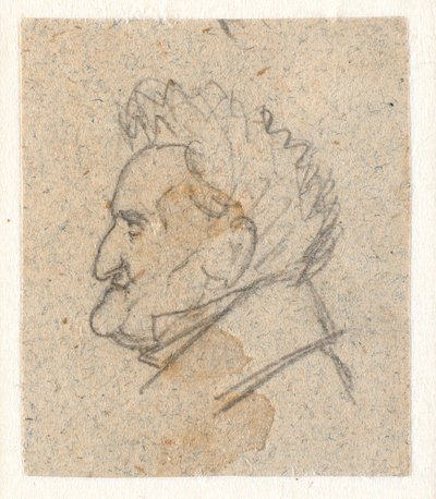 Profilporträt des Blumenmalers C.D. Fritzsch von P.C. Skovgaard